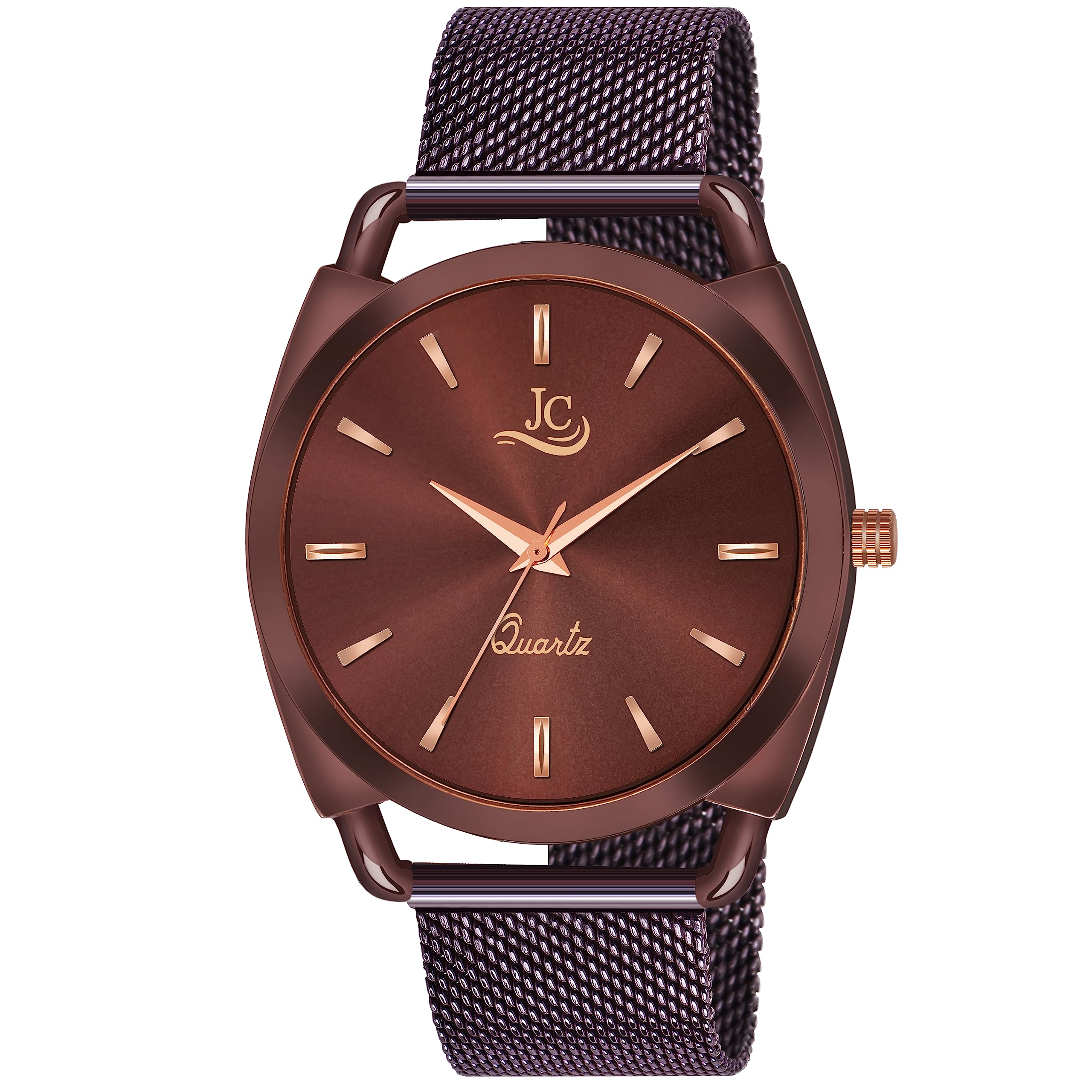 Jc PRIMIUM Long Lasting Brown Chocolate PVD COTING Brass Body S.Steel Strip Quality Watch (B0C91DX9J1) Amazon Price History, Amazon Price Tracker
