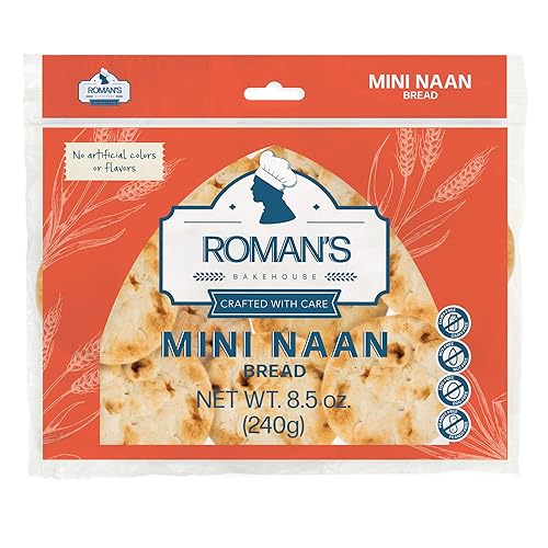 Roman's Bakehouse Naan Mini, 8.47 oz