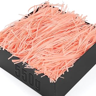 TXXATX 550g Virutas de Papel para Relleno Color Carne Relleno Cajas Regalo con Lazos Raffia Papel Triturado para Relleno DIY Relleno para Empaquetado para Decoración Fiestas
