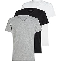Calvin Klein Uomo T-Shirt Maniche Corte Confezione da 3 con Scollo a V