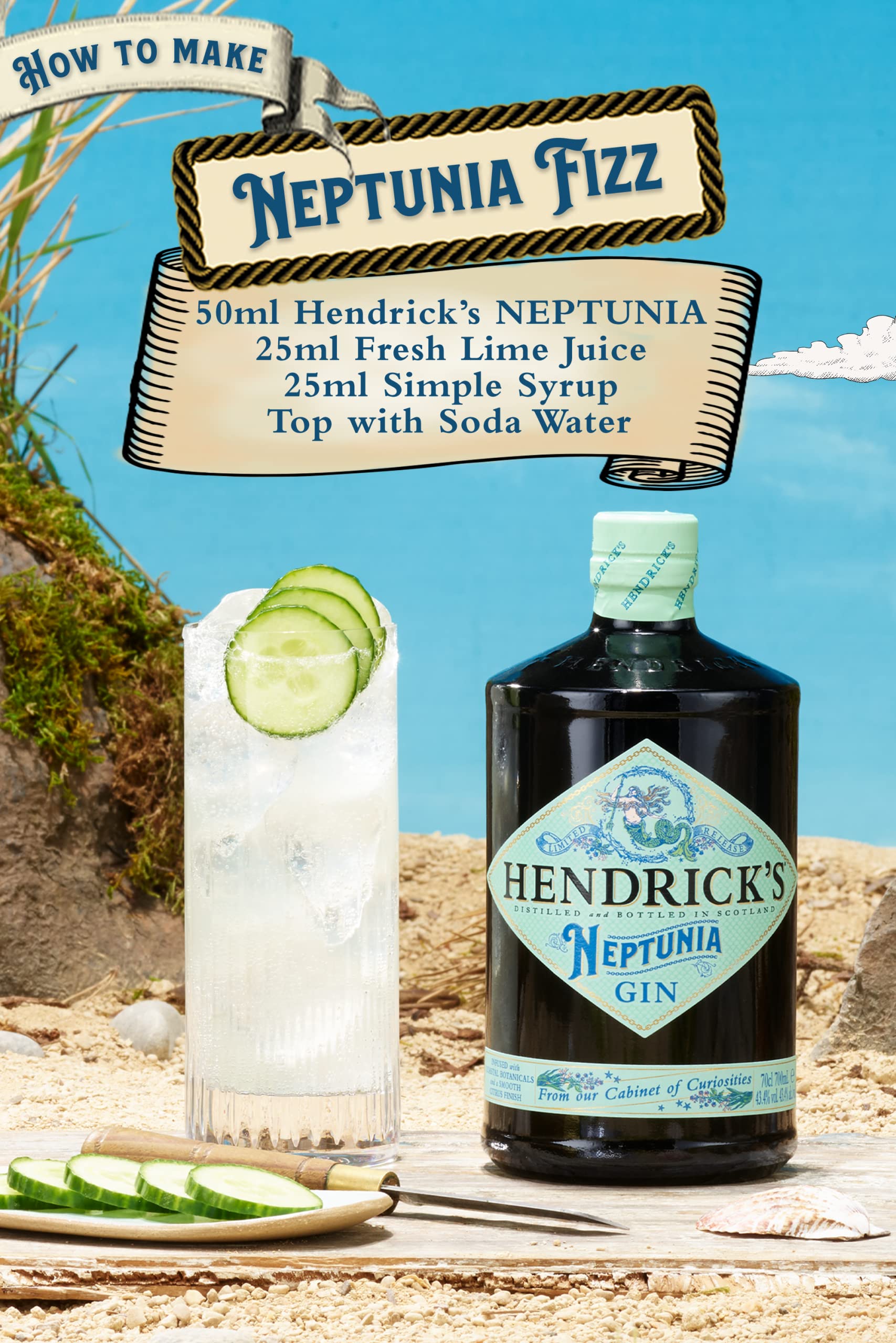 Hendrick's NEPTUNIA Gin Limited Release 43,4% Vol. 0,7l
