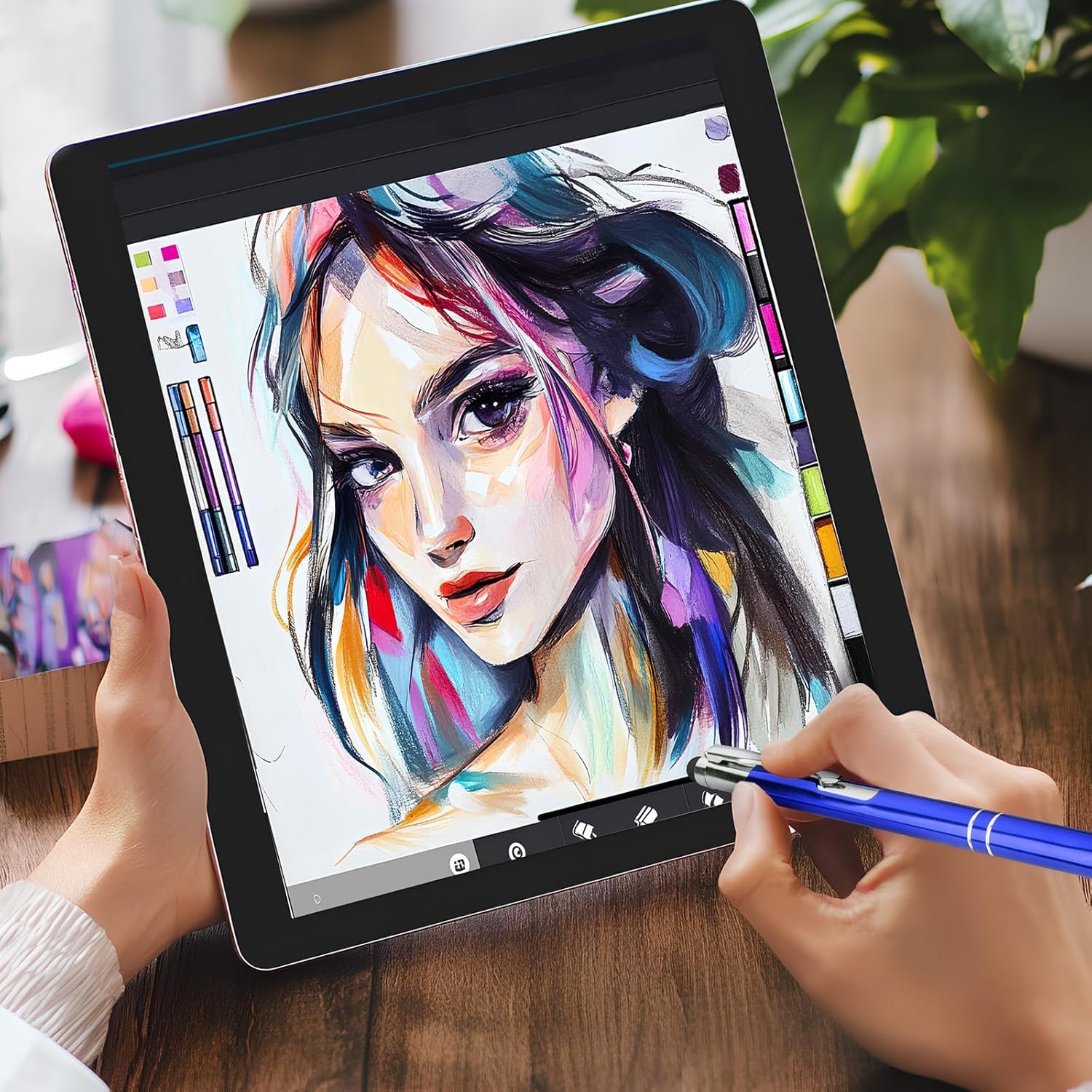 Kugelschreiber personalisieren,personalisierte Kugelschreiber mit Gravur,Werbekugelschreiber mit Logo,Farbmix mit Touchpen,für Unternehmen,Business,Mitarbeiter,10-500 Stück,Blau-A-500