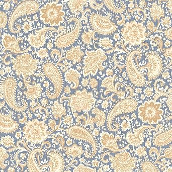 Radiance - Floral & Paisley - Light Denim Blue