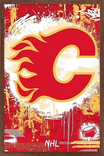 Trends International NHL Calgary Flames - Póster de pared con logotipo Maximalist 23