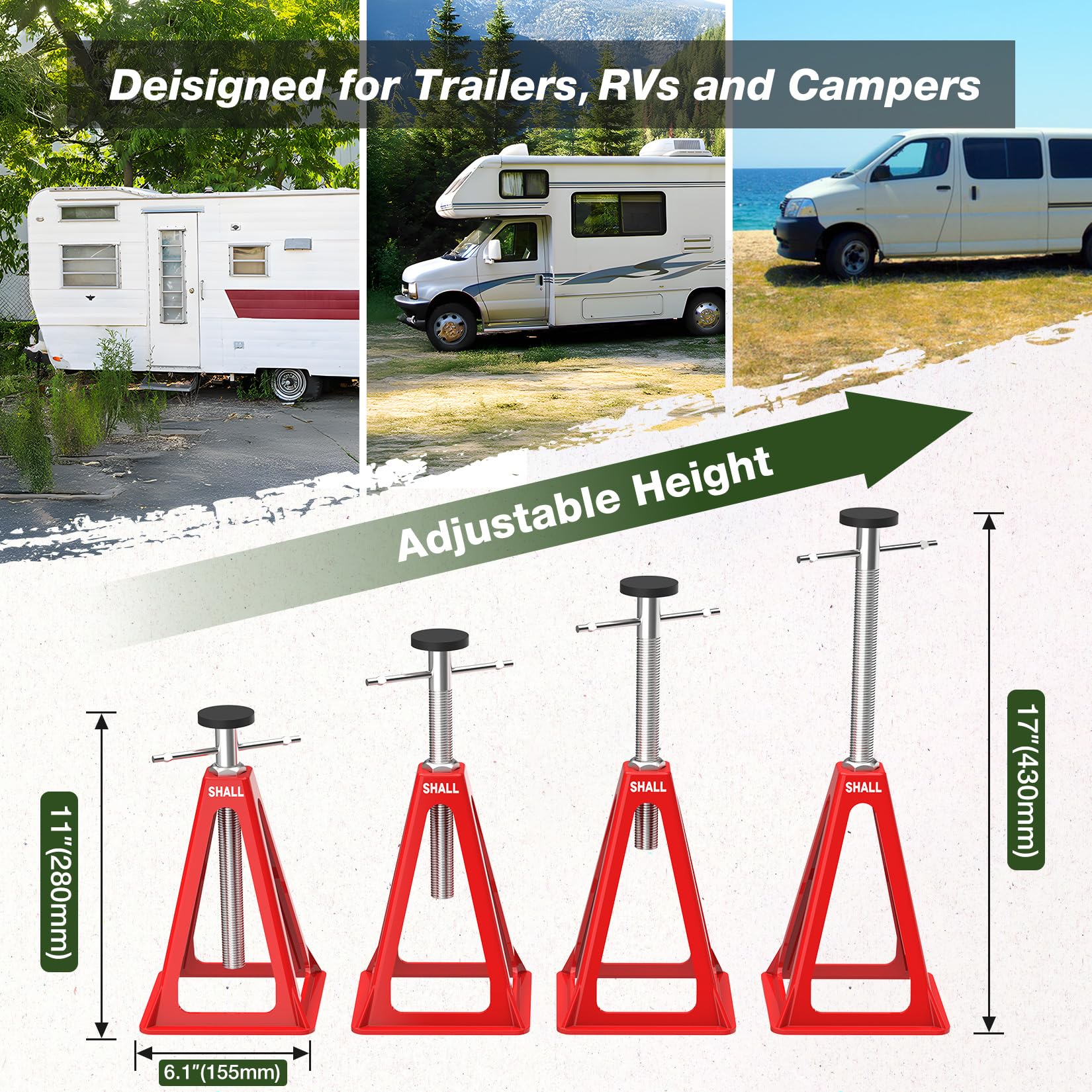 SHALL RV Stabilizer Jacks - Level Your Camper! -3