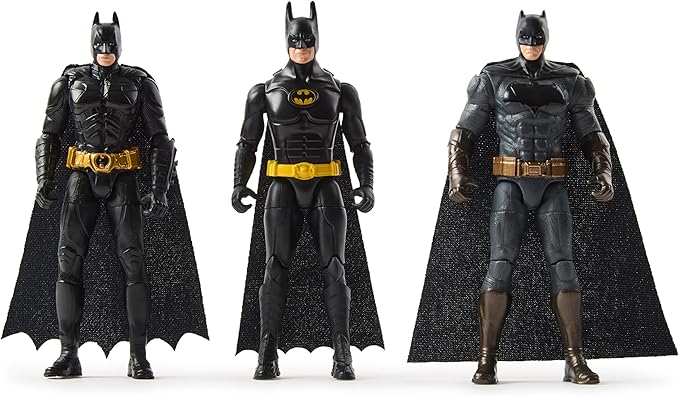DC Comics, Batman 85th Special Edition Batman Action Figures 3-Pack, 4-inch, 85th Anniversary Collectible Kids Toys for Boys and Girls Ages 3 and Up