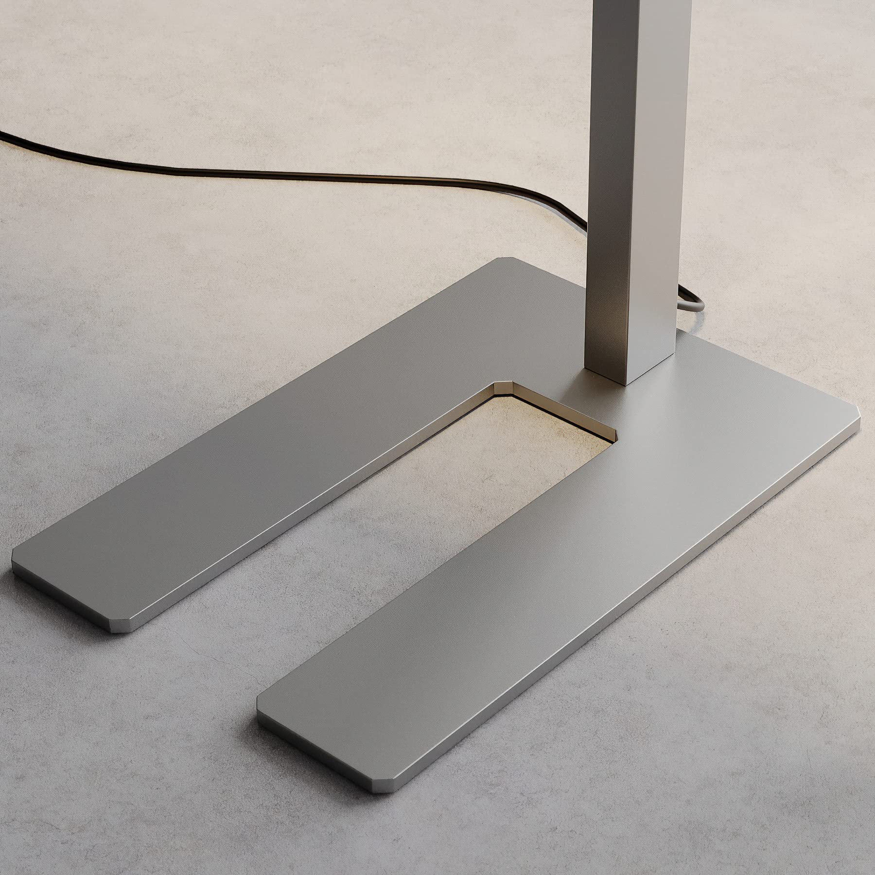Arcchio LED Büro Stehlampe dimmbar silber, Bürolampe Uplight und Downlight Deckenfluter 6000lm 4000K Standleuchte Office Büro-Stehleuchte