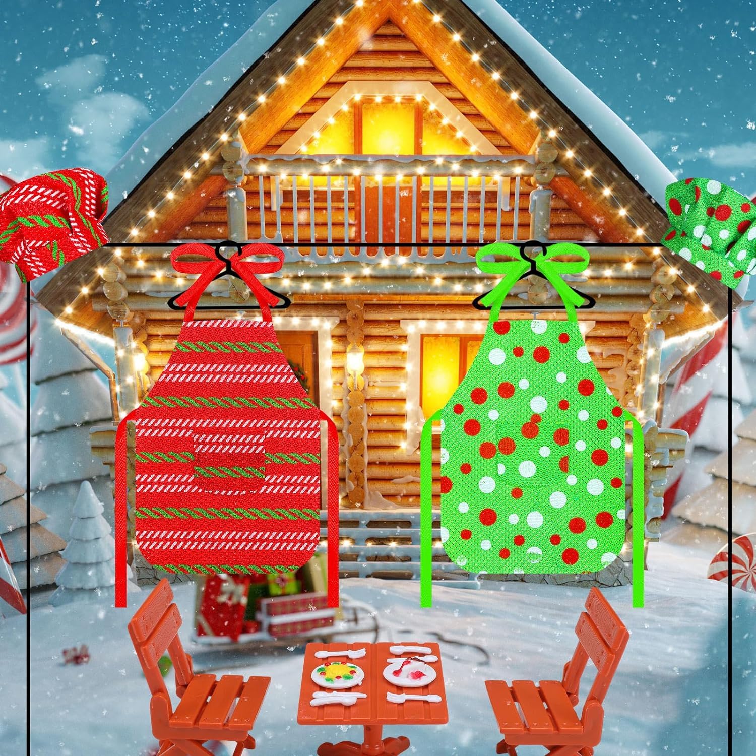 Rolife Maison de Poupée de Noël Maison Pain d'Épices Kit DIY Miniature en Bois Modèle de Maison Décoration de Noël Cadeau Créatif pour Adultes et Adolescents