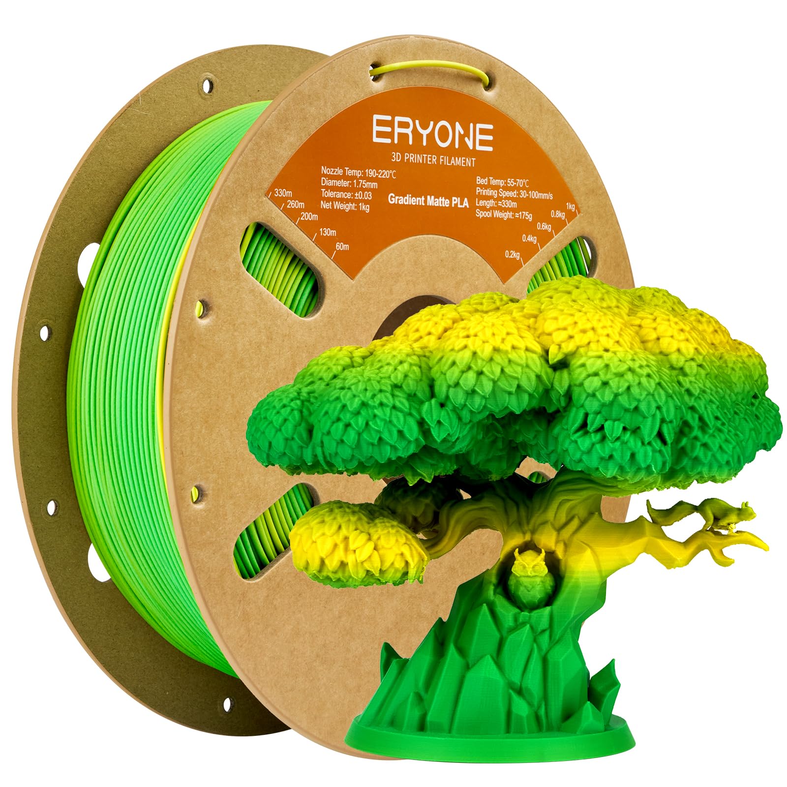 Amazon.com: ERYONE Matte Gradient Rainbow 3D Printer PLA Filament