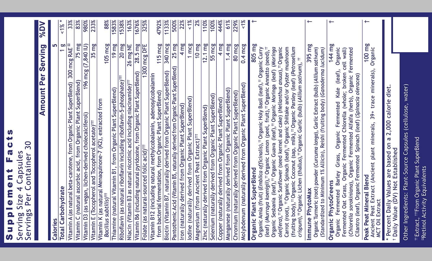 QNL Quantum Plant Multi-Vitamin - Complete Multivitamin - Immune Support for Adults - Natural Multivitamin for Men & Women - 120 Plant-Source Capsules - Image 7