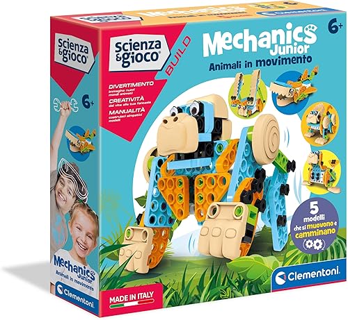 Clementoni- Science and Game-Maker Lab-Animals Moving, multicolor, 19098