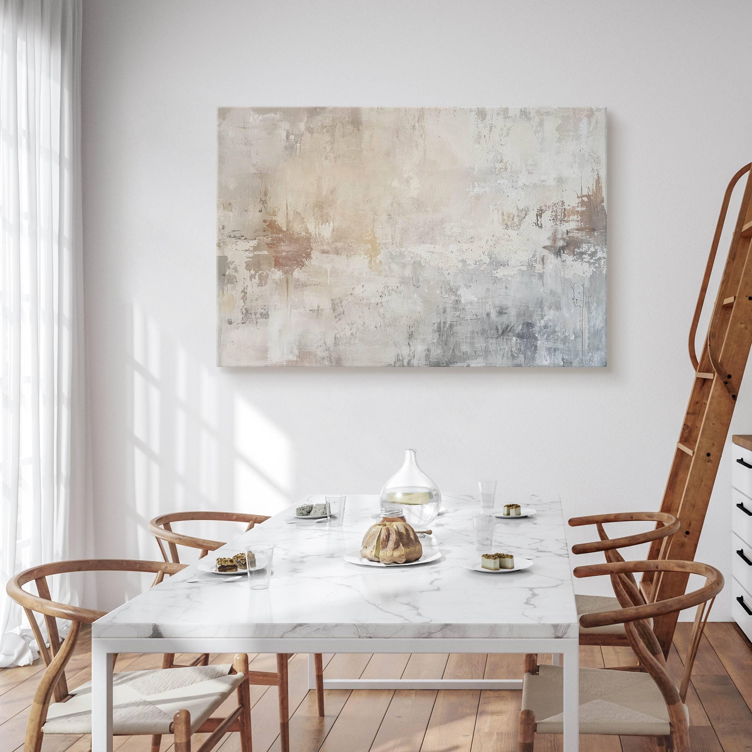 Muralo Wandbilder Abstrakter Beton, Aufhängefertig, Kunstdruck - 120x80 cm
