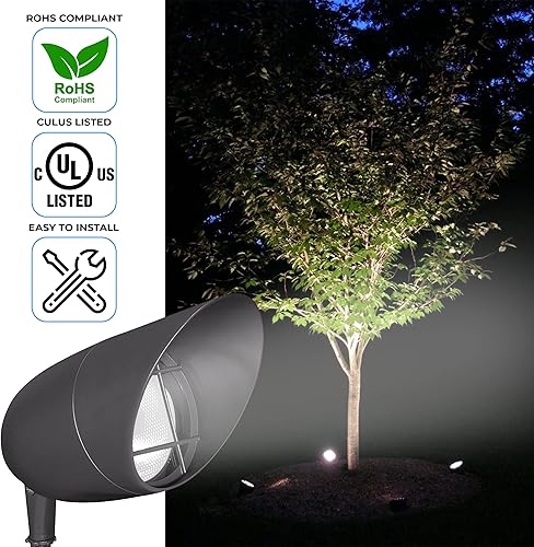 Miniatura 4 de Lámpara de inundación de paisaje de 1 luz, halógena no regulable de 150 W, montaje en techo para exteriores, bronce oscuro, OL-66362