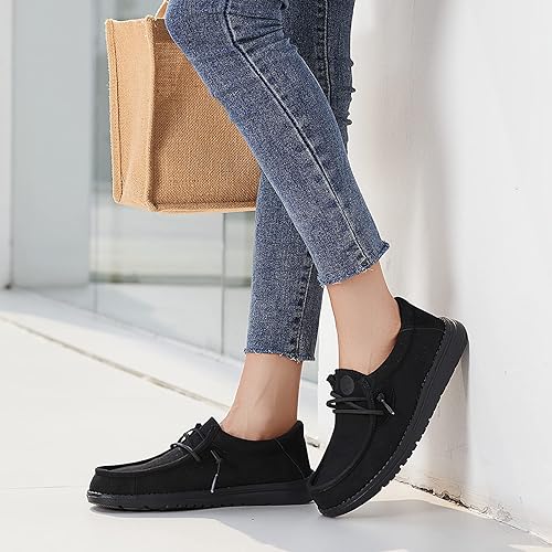 Miniatura 2 de Walking Shoes for Women-Slip On Linen Loafers,Canvas Work Boat Shoes,Comfortable,Lightweight,Breathable for Daily