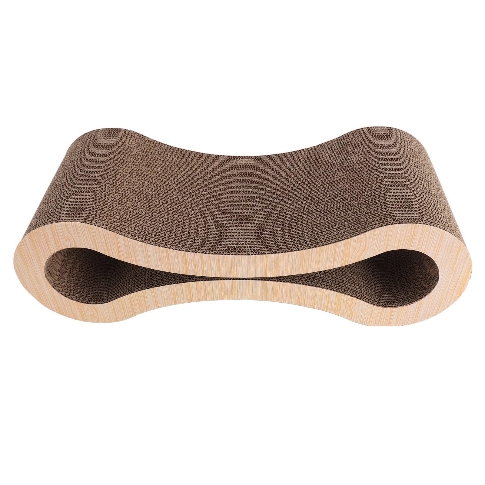 Tiragraffi per Gatti, Lettino da Gioco Reversibile per Gatti, Tiragraffi in Cartone Ondulato, Grande e Robusto Tiragraffi per Gatti con Erba gatta. Facile da Montare, Pulire,
