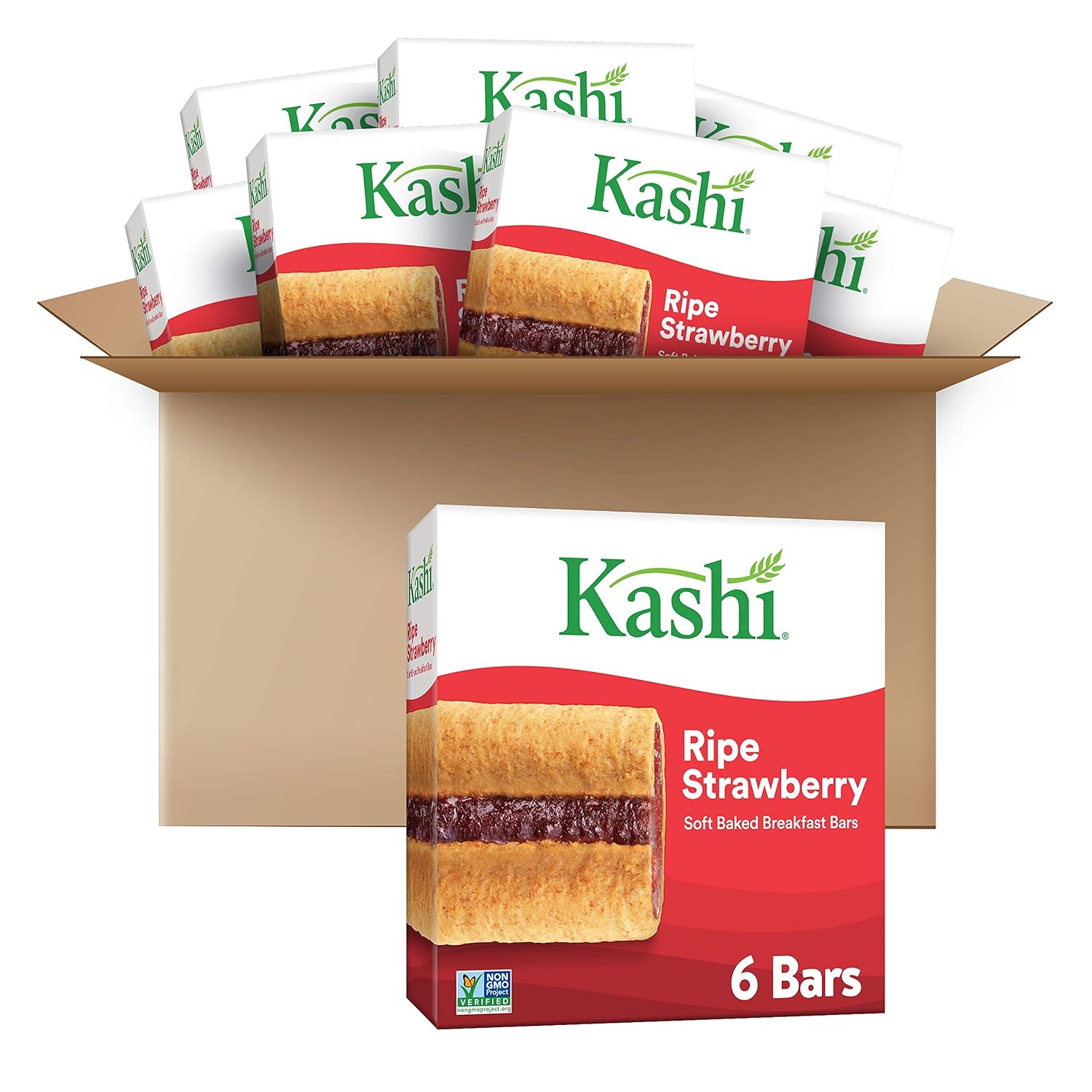 Kashi, Soft Baked Breakfast Bars, Ripe Strawberry, 3.6lb Case (48 Count)
