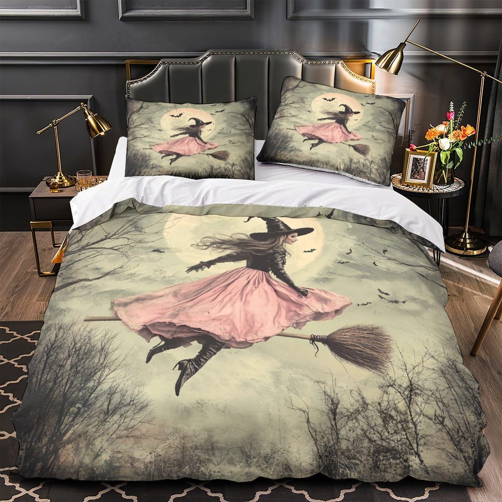 Housse de couette sorcière pour décorer le lit d'un garçon