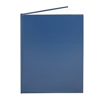 BookFactory Large Blue Blank Book/Blank Notebook - 96 Pages