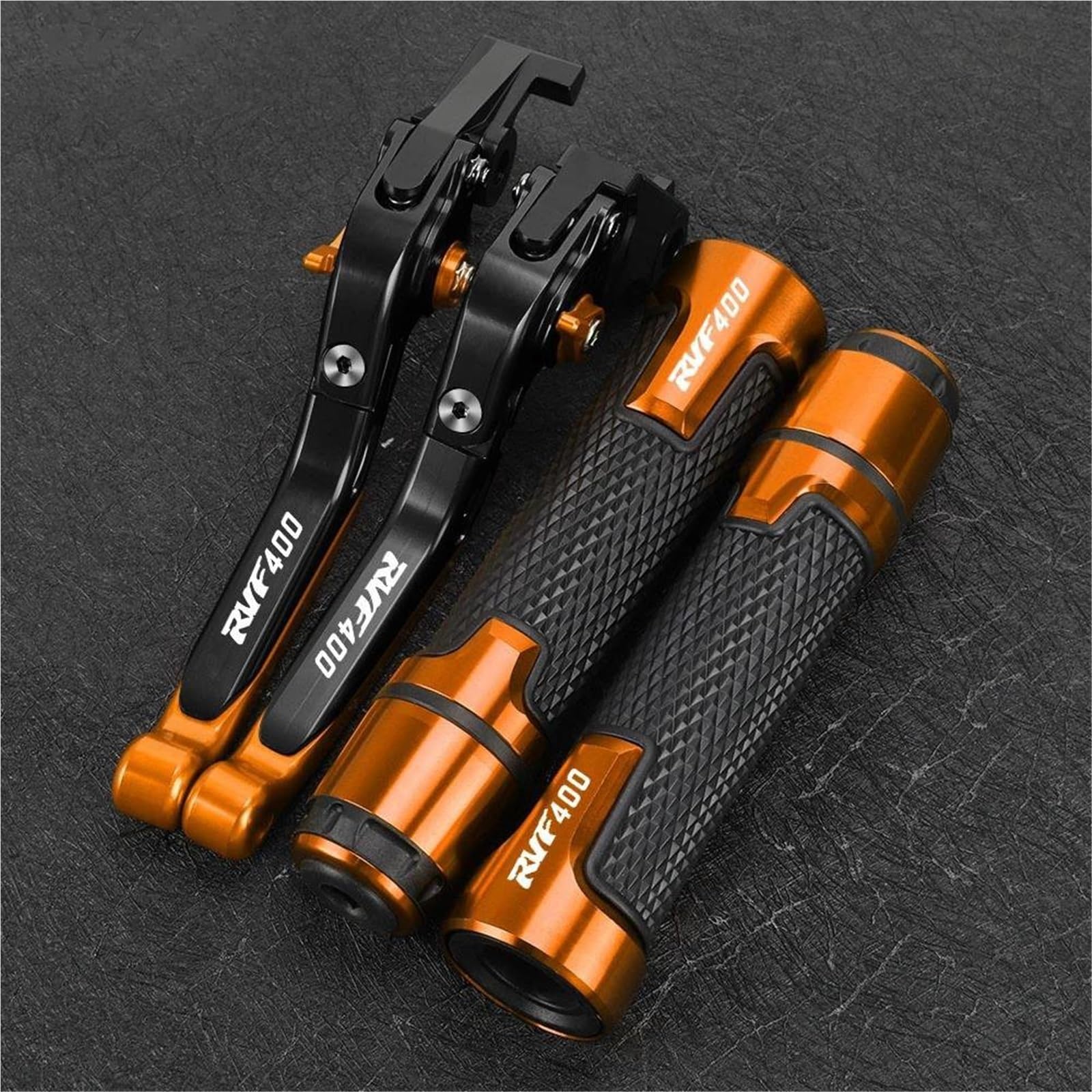 Gquikgw Orange Replace Brake Clutch Levers Motorcycle Parts Handles Adjustable Folding Extendable For Rvf400 Nc35 Rvf 400 1994-1996(Orange)