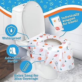 Luckyrao 50 PCS Travel Disposable Toilet Seat Cover Waterproof Portable WC Pad Toilet Mat For Baby Pregnant Mom,Independent Packing