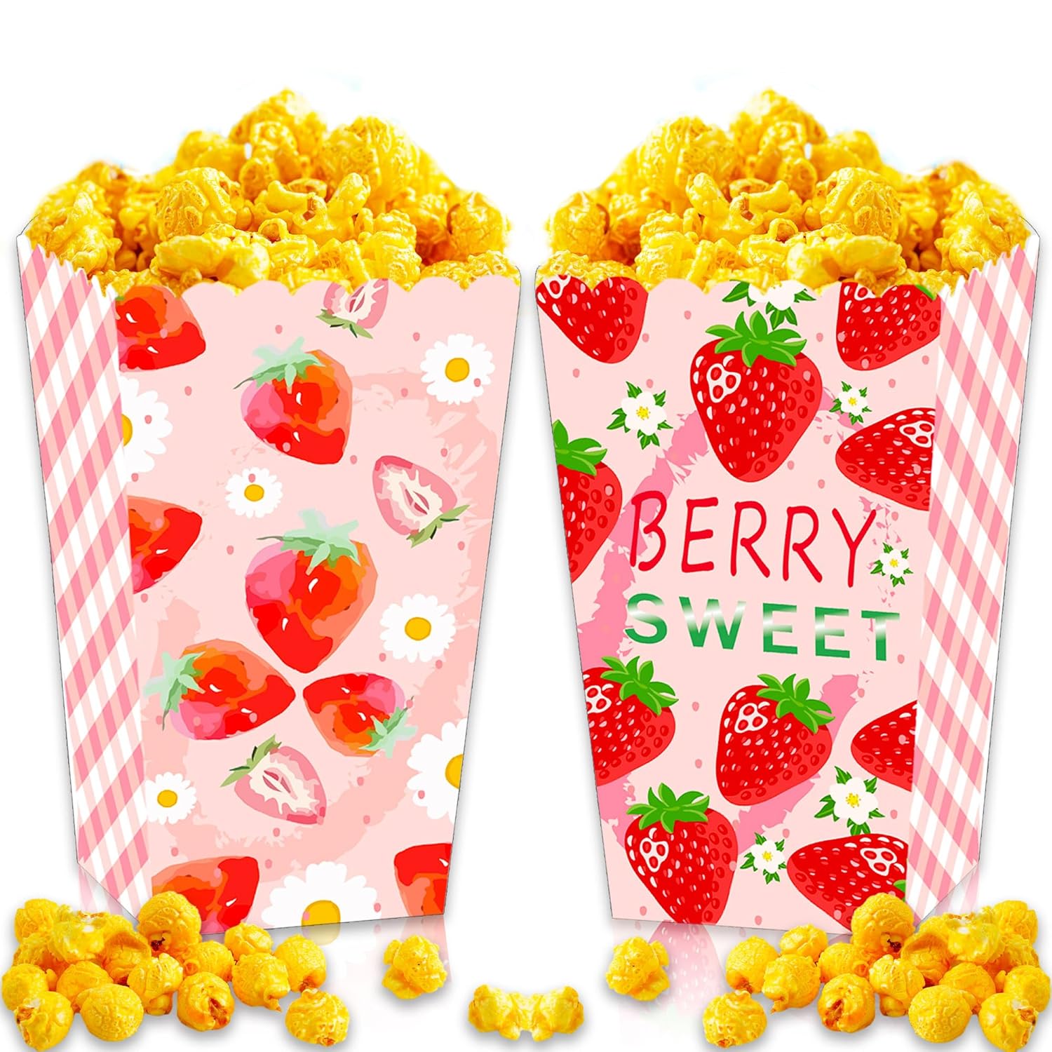 Amazon.com: JeVenis 12 PCS Strawberry Party Favor Popcorn Boxes Summer ...