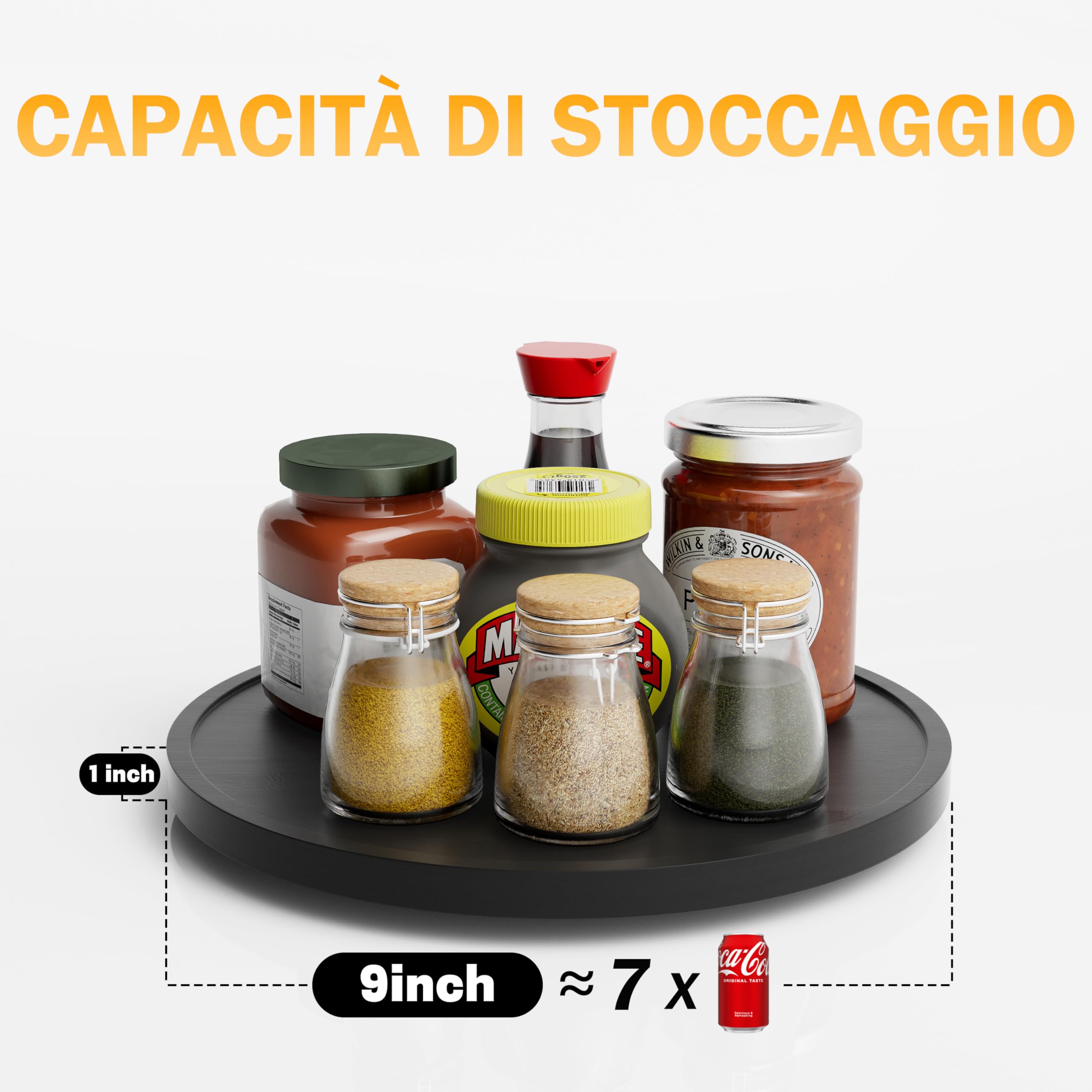 SpaceAid Portaspezie Estraibile Con 20 Barattoli, Resistente Organizer