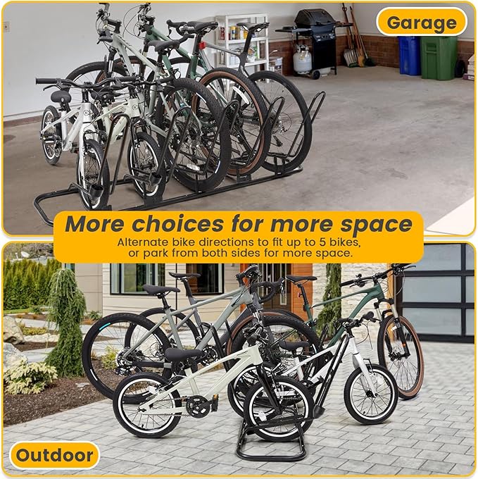 Soporte de bicicletas de piso Kingarage para 5 bicicletas miniatura 6