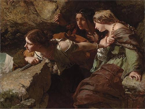 Miniatura 2 de Lienzo decorativo para pared, diseño de coraje, ansiedad y desesperación mirando la batalla por James Sant, decoración de bellas artes, 16 x 12