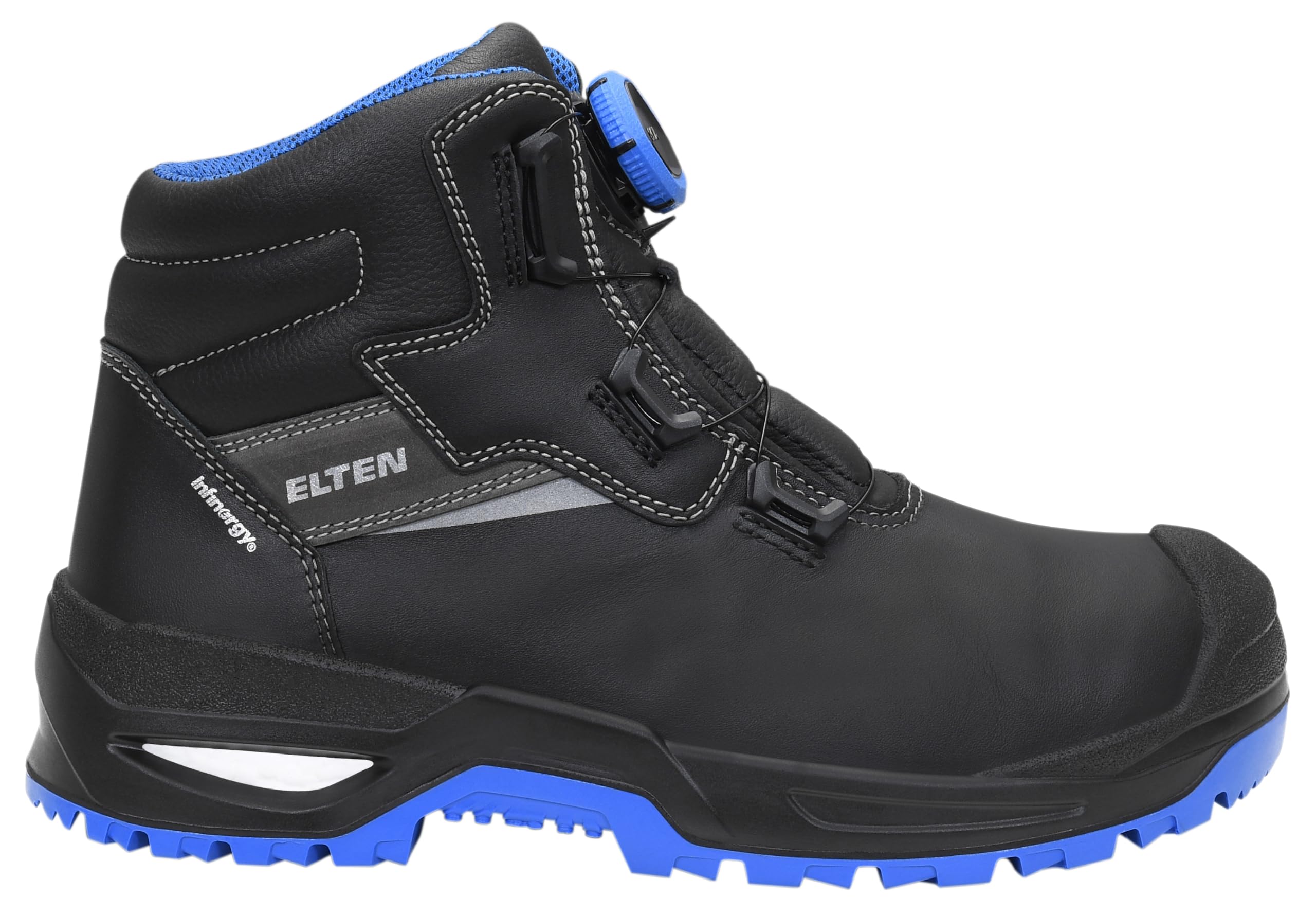 ELTEN Buty ochronne STEFANO XXSG BOA czarno-niebieskie Mid ESD S3 WELLMAXX