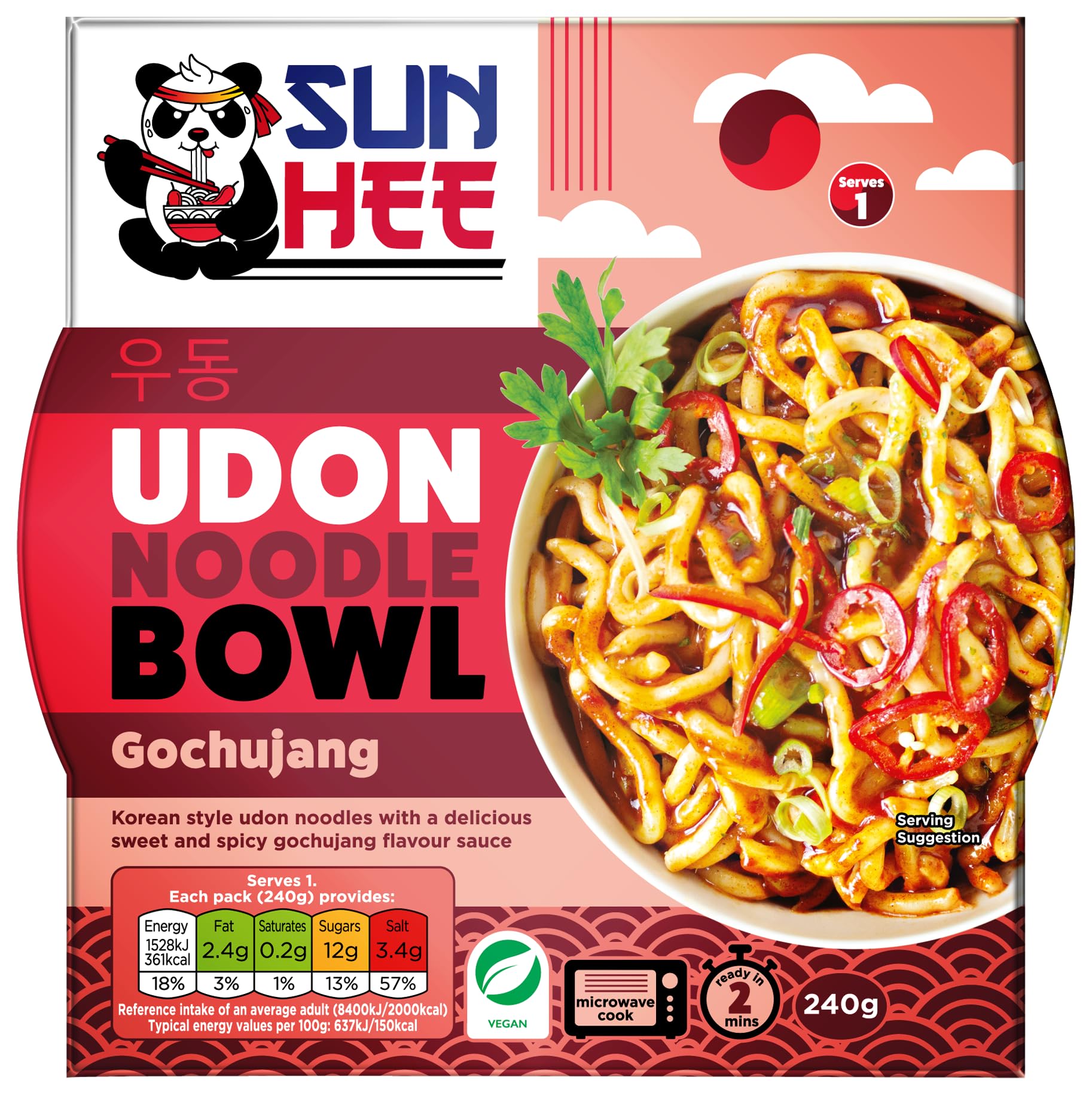 Sun Hee Gochujang Udon Bowl 6X240g