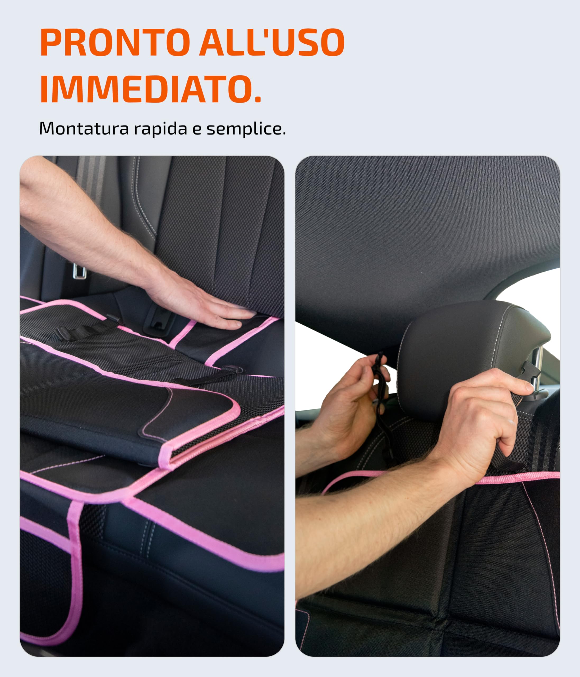 LIONSTRONG® Cuscino per seggiolino auto [adatto per Isofix] - Coprisedile per auto impermeabile - Universale Compatibile - Rosa
