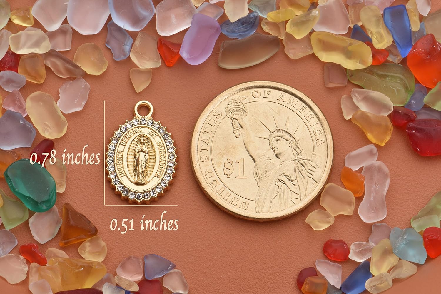 Pack of 20 Rhinestone Charms Gold Plated Pendants Pave Crystal Accessories for Necklace Bracelet Jewelry Making DIY Crafting - Image 3