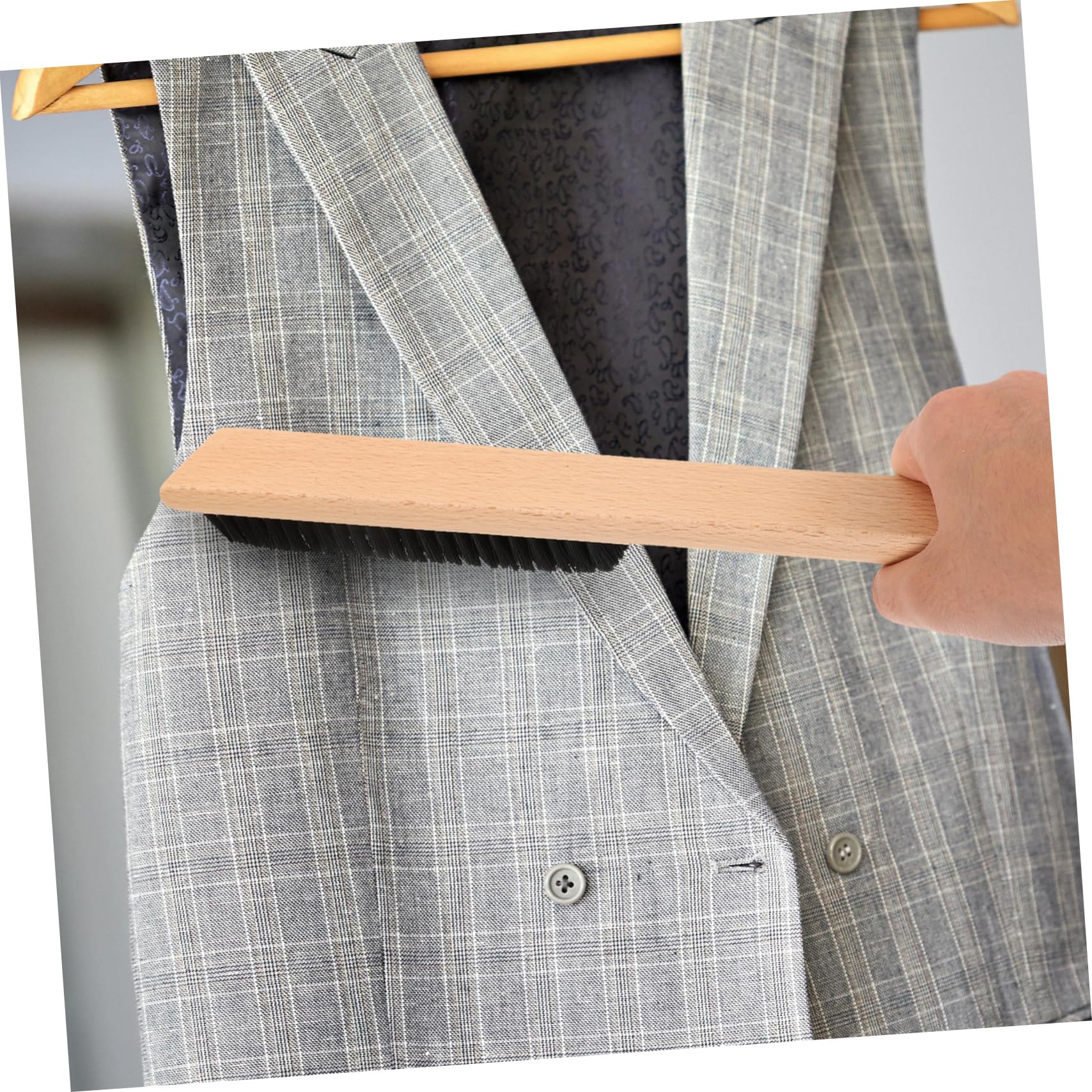 4piezas Cepillo De Limpieza Para Ropa Mango De Madera Cepillo Para Sábanas y Para Eliminar y Manchas Textiles