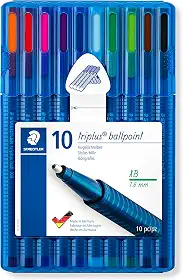 Caneta Esferográfica Triangular, Staedtler, Triplus XB, 437 XBSB10, 10 Cores