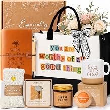 Suhctuptx Inspirational Gifts for Women, Birthday Gifts for Women, Motivational Encouragement Gifts Cheer Up Christmas Ideas with Affirmations Cards Tote Bag Mug for Her Sister Best Friend Coworker
