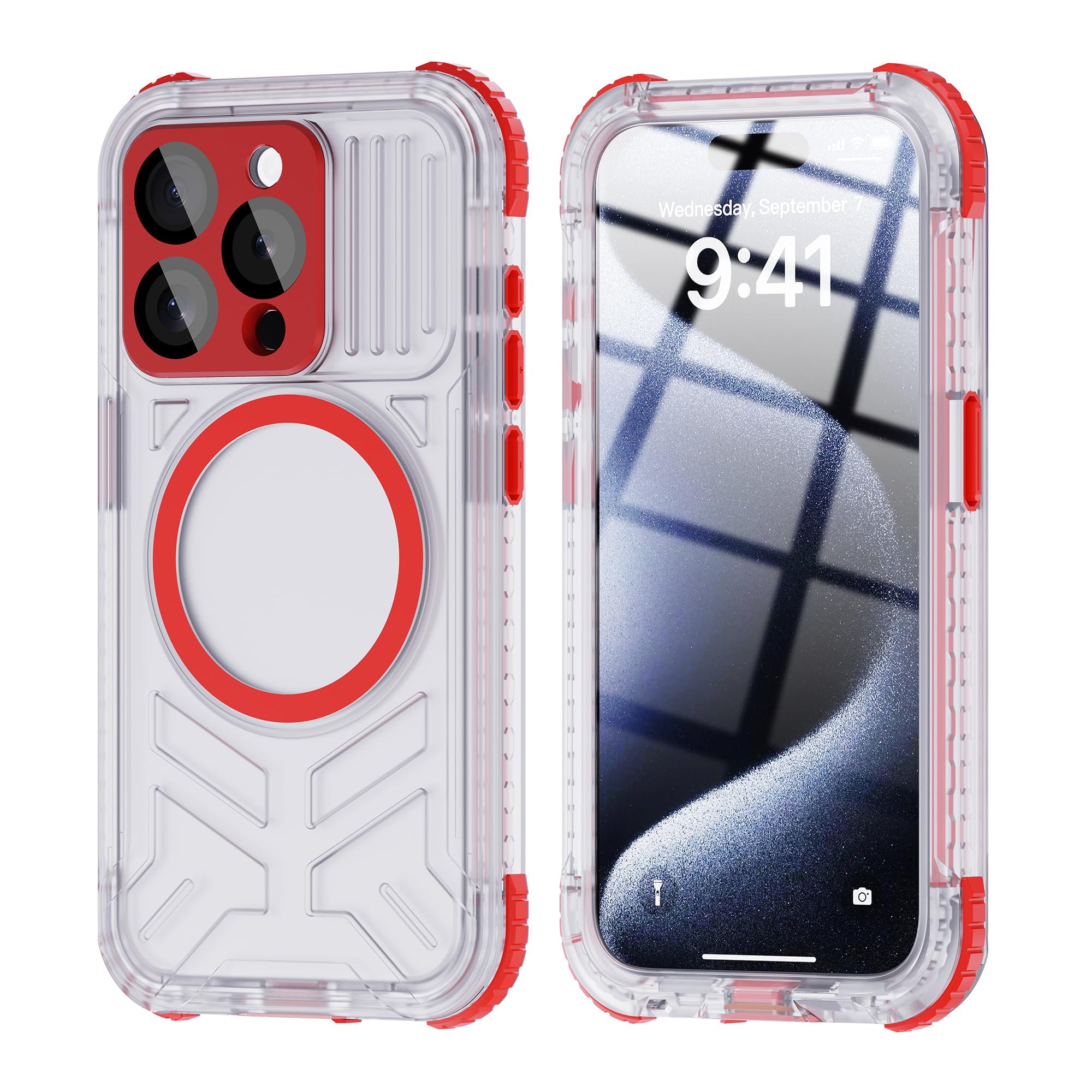iPhone 15 pro用 防水ケース レッド Amazon.co.jp: Towevine iPhone 15 Pro用防水ケース - 360 完全密封