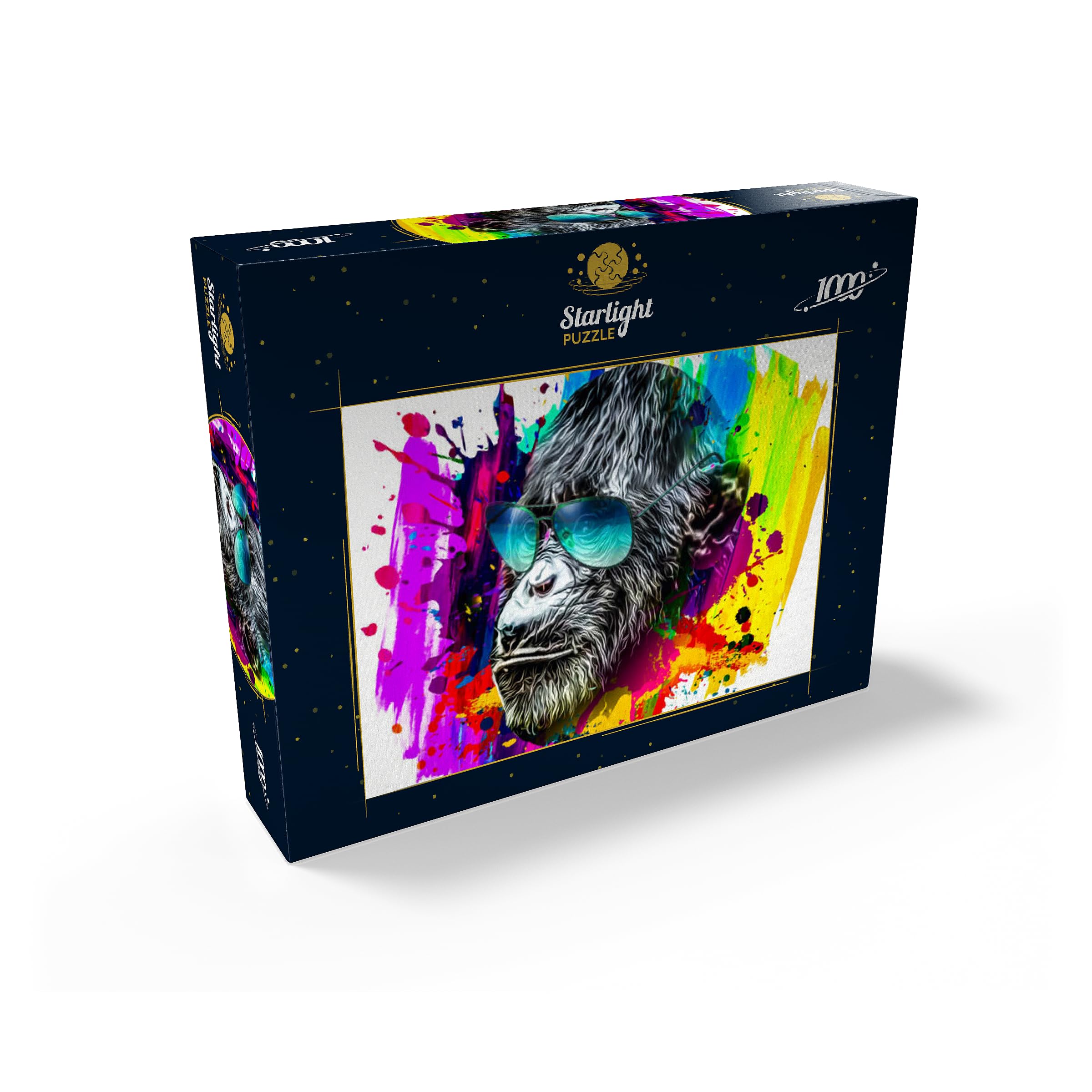 Amazon.com: MyPuzzle Colorful Artistic Monkey with Glasses