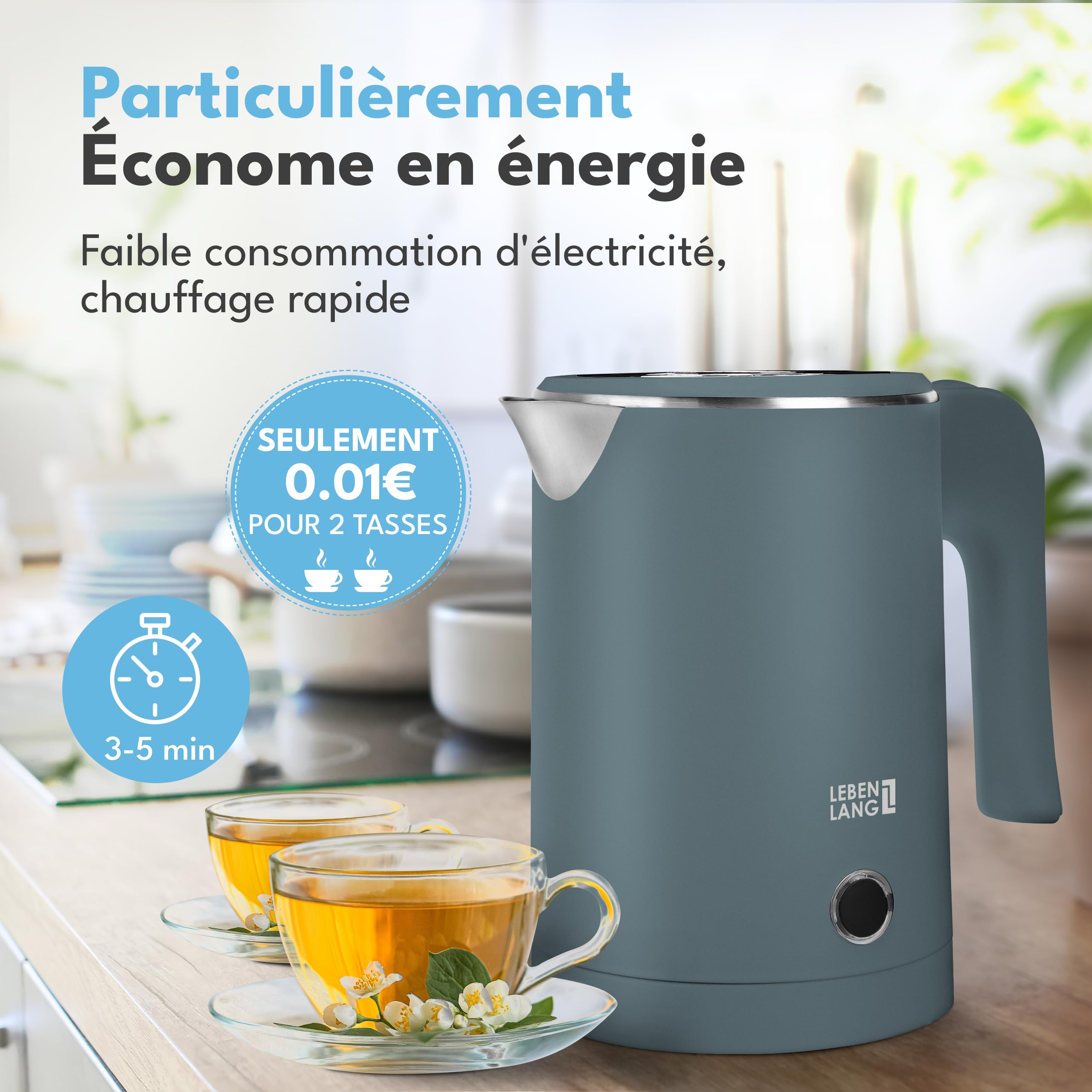 Mini bouilloire électrique en acier inoxydable 500ml 600W voyage blanc noir