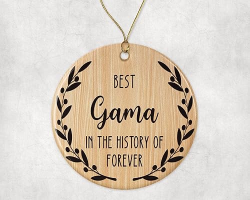 Adorno de Best Gama Adorno de Navidad Best Gama Adorno de la mejor Gama en la historia de siempre Adorno familiar Regalo para Gama Adorno de