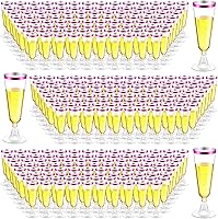 Vista 1 de Gerrii 300 copas de champán de plástico a granel, copas de champán desechables transparentes de 4.5 onzas, vasos de tostado con borde para boda