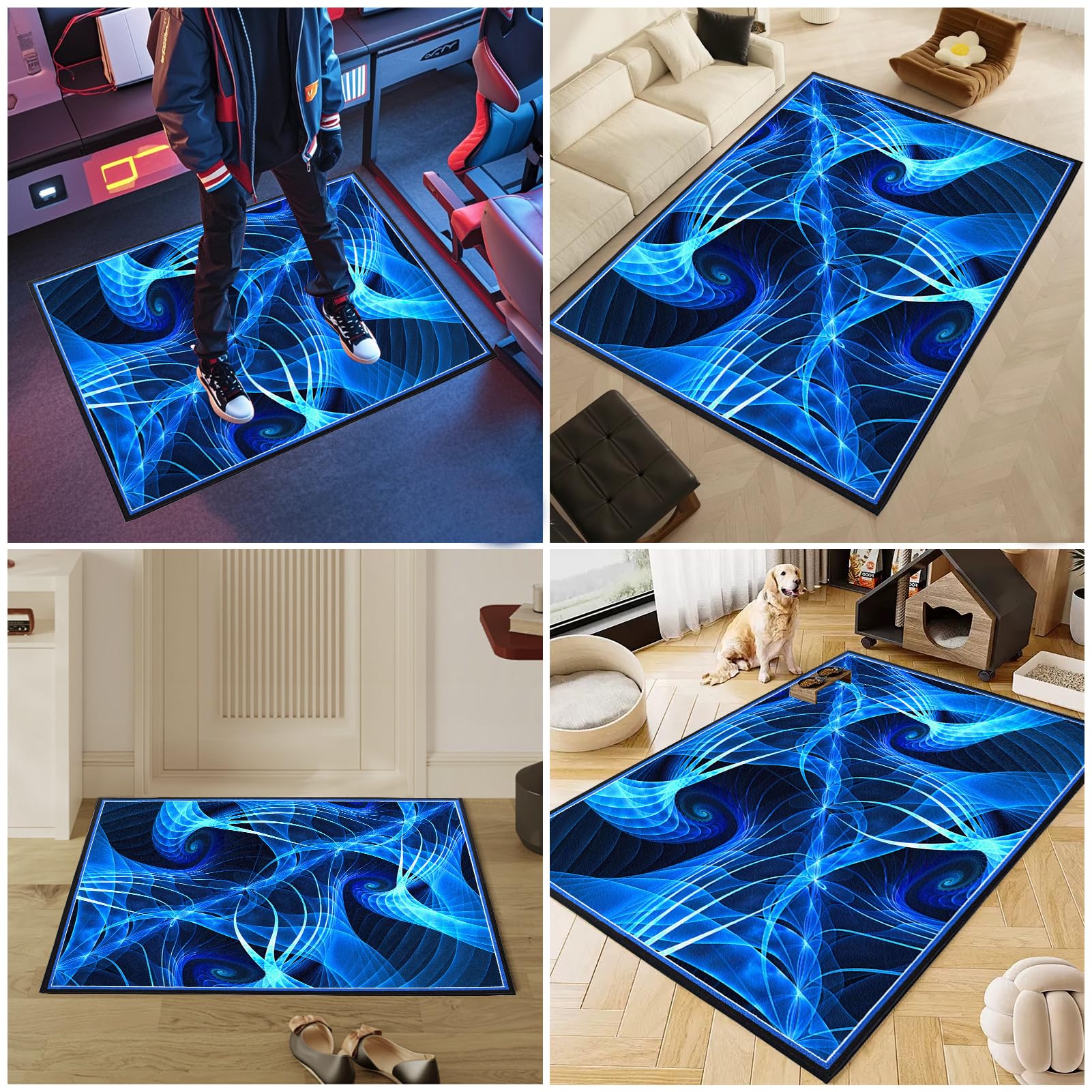 120 x 150 cm Protector Suelo Silla Ruedas Gaming, Alfombra Silla Escritorio Antideslizante Alfombra Oficina para Silla con Ruedas, Alfombra para Silla de Oficina para Suelos Duros