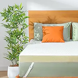 Marsail Topper de colchão Twin XL, gel de espuma viscoelástica refrescante de 7,6 cm infundido com capa macia, certificado CertiPUR-US e Oeko-TEX, adequado para sofá, trailer, acampamento