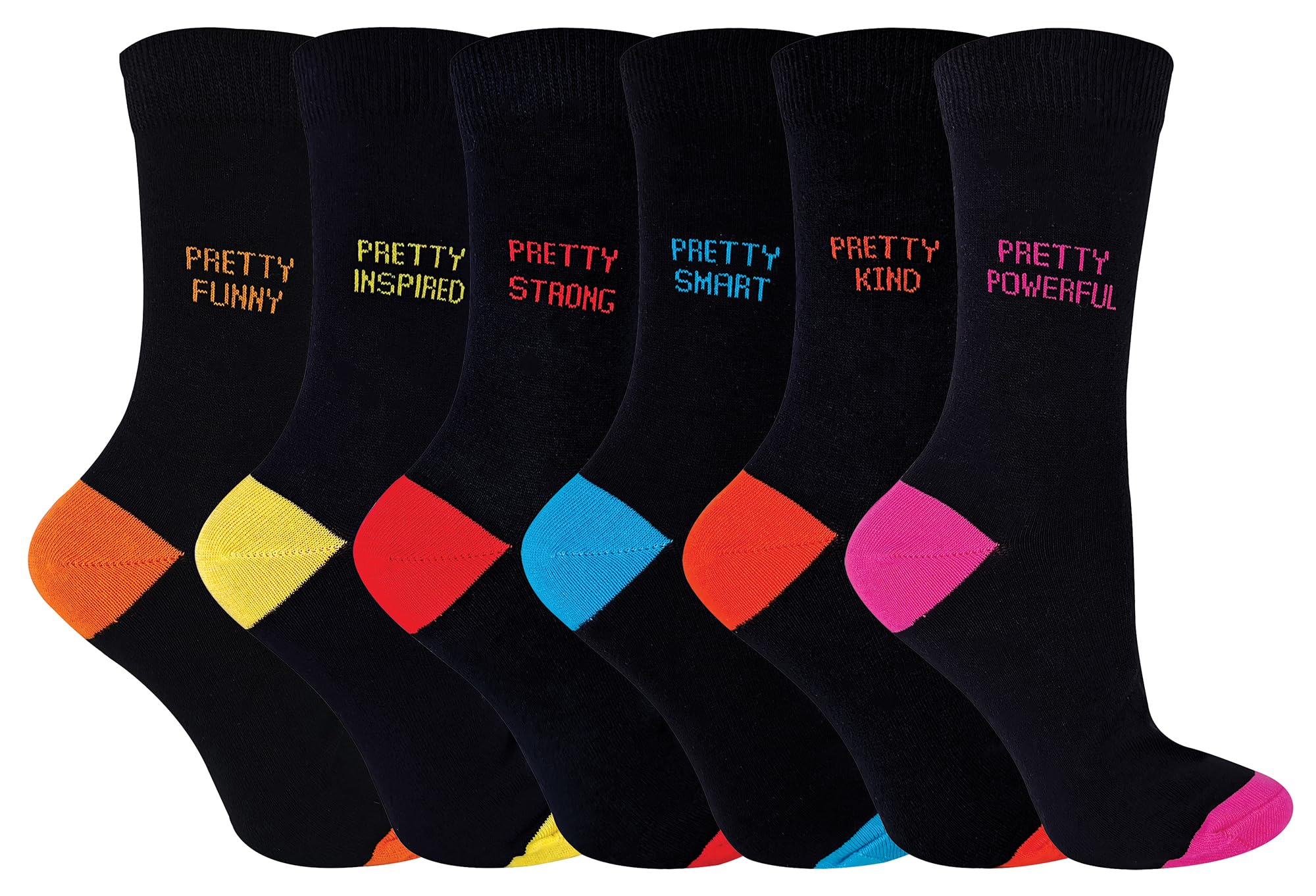 Sock Snob - 6 Pack Ladies Novelty Funny Quirky Slogan Socks Women Gift 4-7