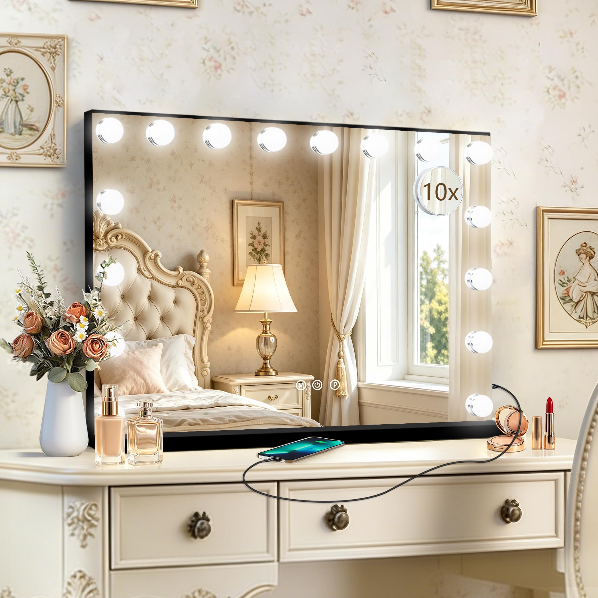 Ratsamee Hollywood Vanity Mirror - Lights & USB Charge -17 Ratsamee Hollywood Vanity Mirror - Lights & USB Charge -17