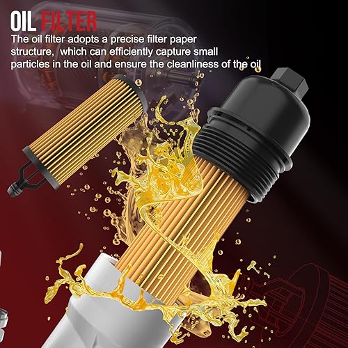 Vista 3 de 926-959 Adaptador de carcasa de filtro de enfriador de aceite de motor de aluminio para Jeep Cherokee Wrangler JK, Chrysler 300 Pacifica, Dodge