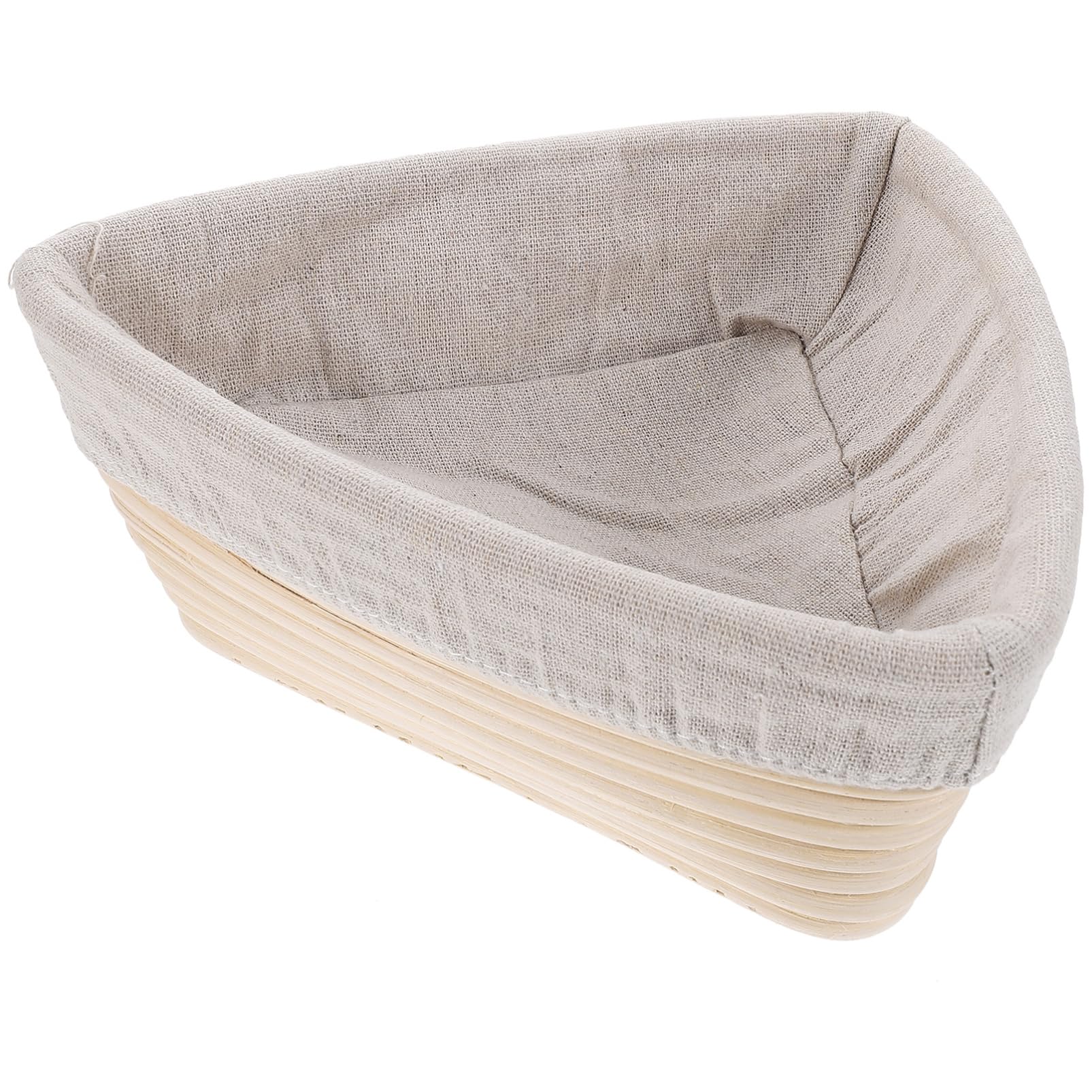 BESTYASH 1 Set Bread Fermentation Basket Sourdough Container for Making Bread Baskets Rattan Baking Accessories and Tools Triangular Kits Wicker Bread Storage Containers Small Bakery Khaki