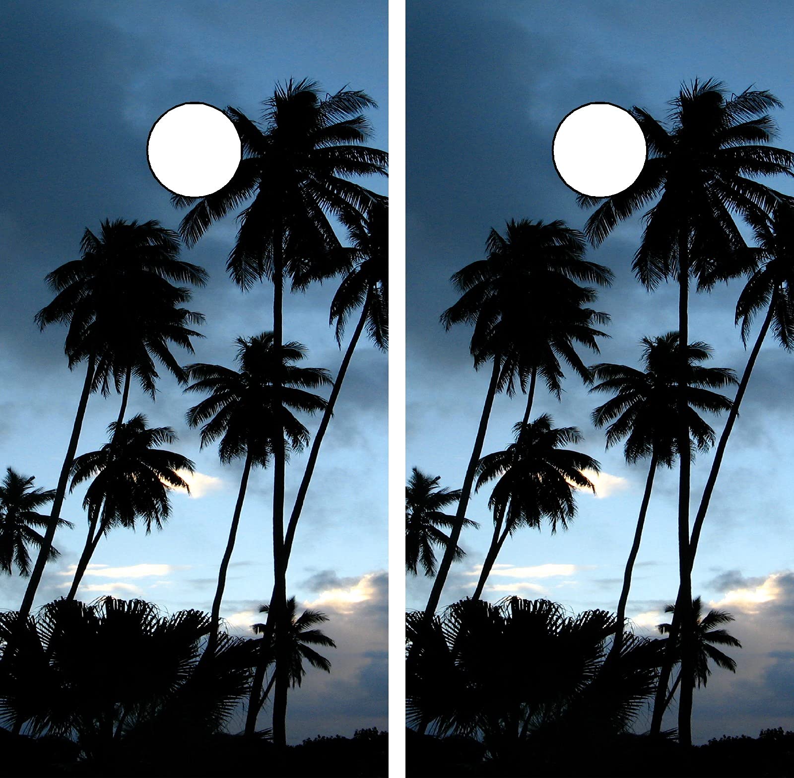 GRAPHIX EXPRESS C165 Palm Trees Beach Cornhole Board WRAP Wraps Laminated Board Boards Decal Set Decals Vinyl Sticker Stickers Bean Bag Game Vinyl Graphic Tint Image