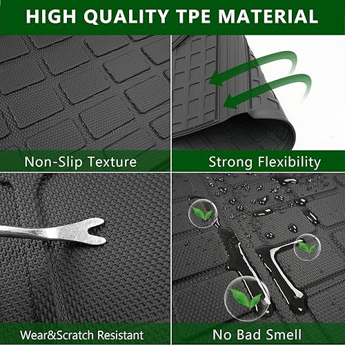 Miniatura 10 de Tapete para respaldo de maletero compatible con Honda Pilot 2023 2024, forro de carga detrás de la tercera fila, repuesto para accesorios Honda