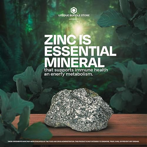 Miniatura 3 de Zinc 50mg  200 comprimidos, zinc vegetariano de alta potencia, suplemento diario para hombres y mujeres, soporte mineral sin gluten (paquete de 3)