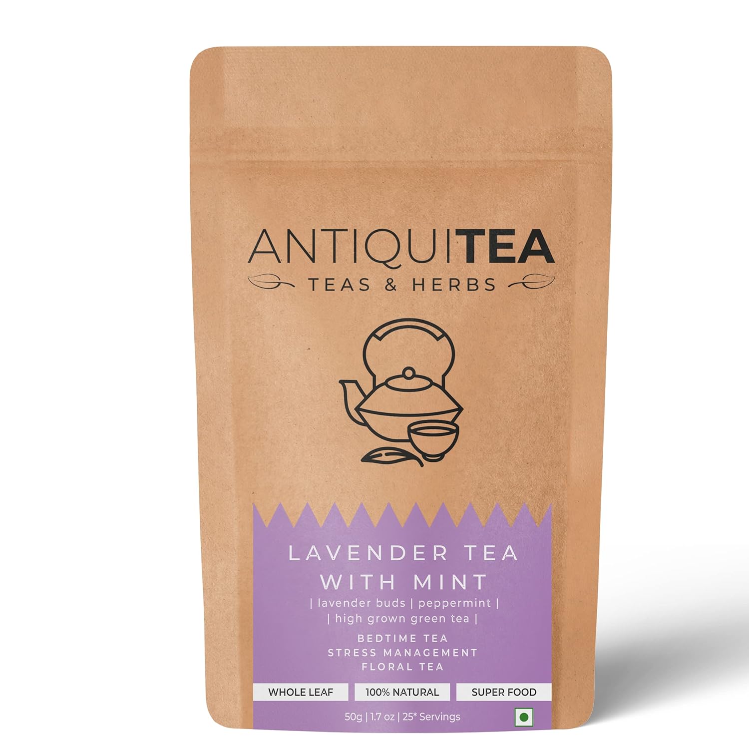 Antiquitea Lavender & Peppermint Tea, with Dooars High Grown Green Tea